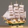 Souvenir medium “Vicksen” ship, side of light wood, sail mix, 42x49x10 cm