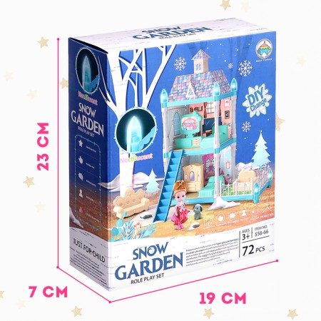 House for dolls "Fairytale life" with a doll, a pet and accessories, the light-5