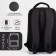 A backpack on a zipper, "saxi", 2 outer pockets, black color