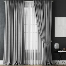 Cam Caspian curtains, size 170 x 270 cm, gray
