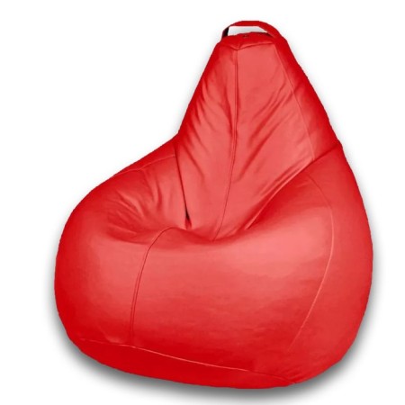 The hand-bag “pear” is positive Kolt, size l, diameter 80 cm, height 100 cm, artificial leather, red color