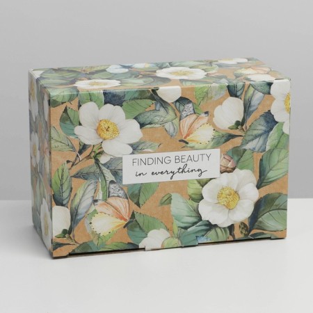 Box - Penal, Gift packaging, Flowers, 22 x 15 x 10 cm-4