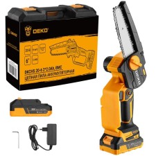 DREAL DRASTE DEKO DKCHS 20-6, 20 V, 2x2 Ah, tire 150 mm, 6 m/s, case