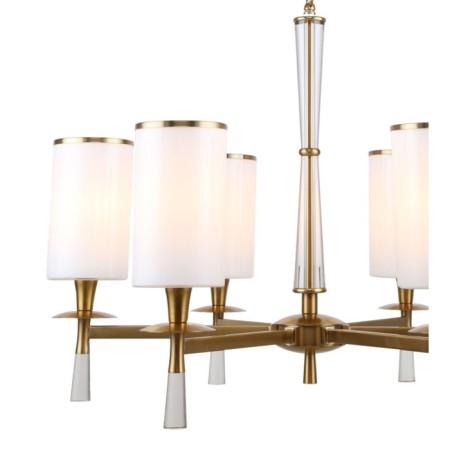 Suspended chandelier Leader 6X14 40W, size 66x66x64-99.5 cm, bronze color-1