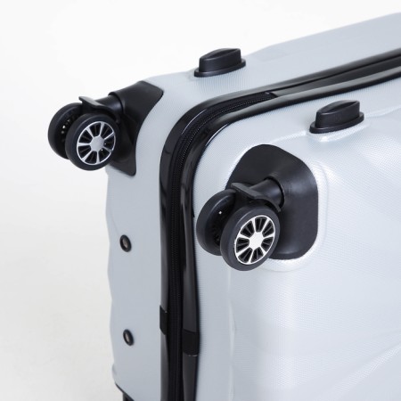Middle suitcase 24 ”,“ Cartes factory ”, lightning department, code lock, 4 wheels, color gray color-6