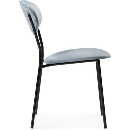 STULL OF A METAL CRACE CRACE Metal/velor, Black/Blue 46x60x82 cm-2