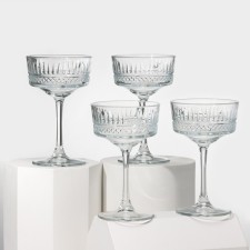 A set of glass glasses for champagne Elysia, 260 ml, 4 pcs