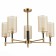Ceiling EVOLUCE lamp. Sle300302-05. Granze. 5x40 watts, E14, 70x70x45 cm, brass color, black