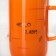 Ceramic mug with a lid and a spoon "carrots", 380 ml, white color