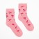 Women's terry socks "Flamingo", pink color, size 23-25