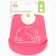 Bibslate for feeding silicone with pocket, pink color