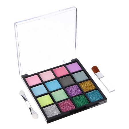 Cosmetics set for girls: shadows, brush, applicator-4