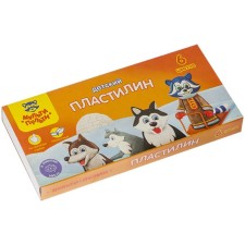 Plasticine 6 colors 90 g, multi-bullets 