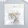 Decor Textile "Flower 2 colors with pearls. Gray and white" set 6 pcs 3 cm