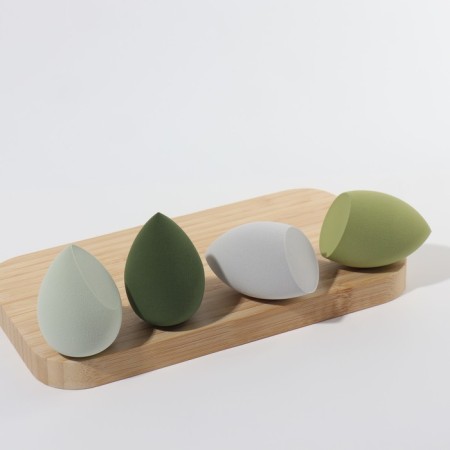 Makeup sponge, set - 4 pcs, increase when getting wet, green color-8