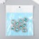 Decor for creativity plastic, rhinestones "octagonal medallion" nr 10 pcs blue 1.8x2.4 cm