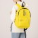 School backpack of textiles on lightning, 1 pocket, textura, yellow color