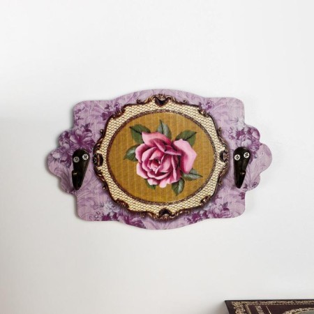 Decorative wood hooks "Rose. Provence" 11.5x18x3 cm