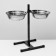 Stand with bowls, 2 x 2 l, height 50 cm, collapsible, black