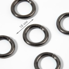 Rings for bags, d = 12/18 mm, thickness - 3 mm, 10 pcs, black nickel color