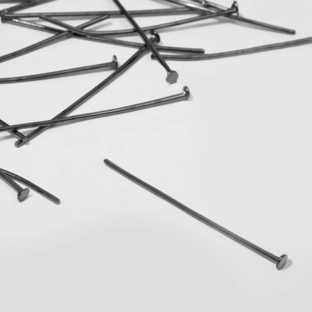 Stift "Gvozdik" DC-102, 2.8 cm, set 50pcs, color black silver