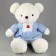 Soft toy "Bear, in a blue dress, 70 cm