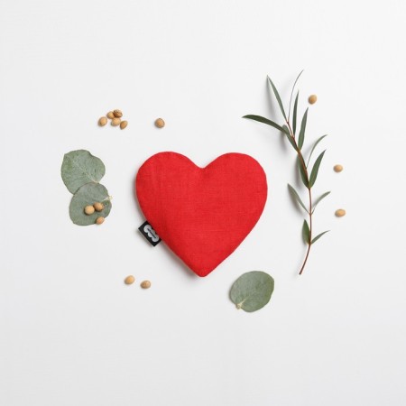 Developing toy - heating pad "heart", with cherry bones, 26 cm-11
