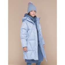 Coat for girls, height 134 cm, gray color