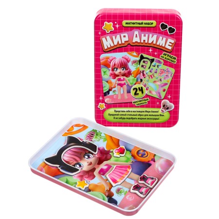 Magnetic set "Anime World", in a tin box-11
