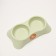 Double plastic bowl 2 x 160 ml, 23 x 13 x 4 cm, green