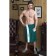 Male Kilt with embroidery, green, Makra