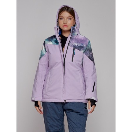 Ski jacket female winter, size 58, purple color-2