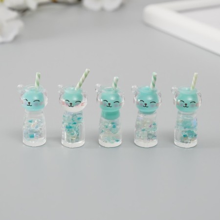 Acrylic Suspension "Cocktail. Mint-cat" shines in the dark 3.4x1.8x1.8 cm-1