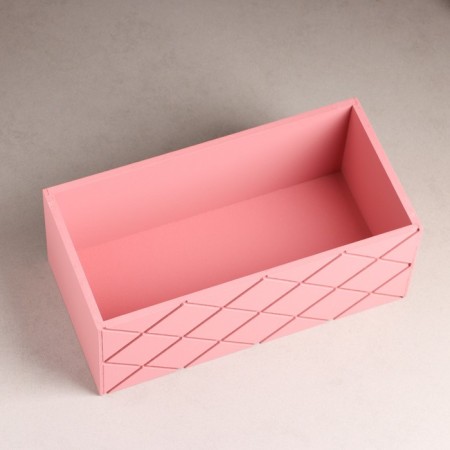 Wooden Kashpo "Hellas Big, Pack", 25 × 12.5 × 10 cm Pink coral-2