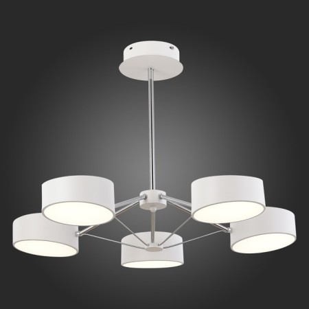 Ceiling EVOLUCE lamp. Sle6005-502-05. Valle. 5x10 watts, LED, 3000K-6000K, 6000 LM, 67x67x47 cm, white color, chrome-2