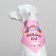 Animal scarf "Happy birthday", 15 x 12 x 1 cm, pink