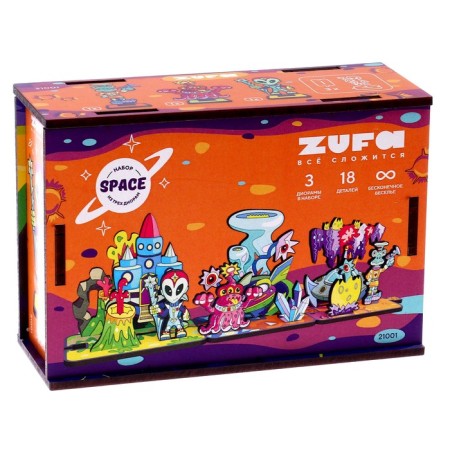 Wooden puzzle "Diorama. Space "-7
