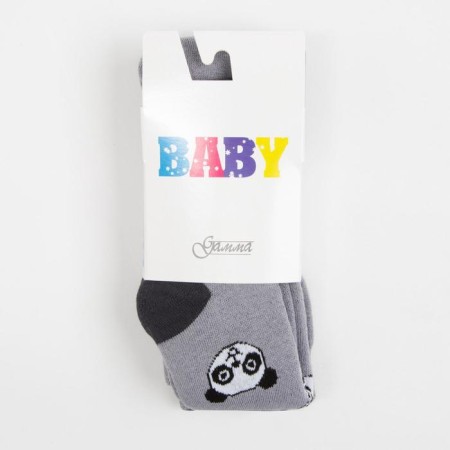 Pantyhose children's terry, gray color, height 86-92-3