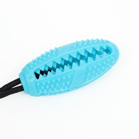Dog toy "Ellipsoid for treats on the suction cup", 40 x 9 cm, blue-5