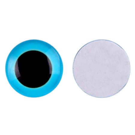 Elose -based eyes, set of 10 pcs., Size 1 pc. - 10 mm, blue color