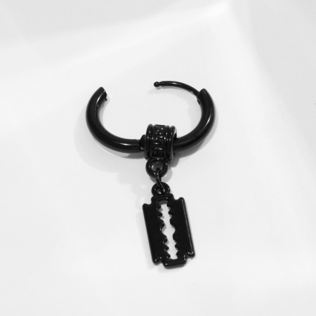 Piercing in the ear "Ring" blade, d = 13 mm, black color-1