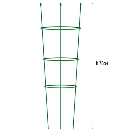 Support for plants, 3 rings, h = 75 cm, d = 24-22-20 cm, metal-1