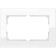 Frame for a double outlet WL01-FRAME-01-DBL, white color, glass glass