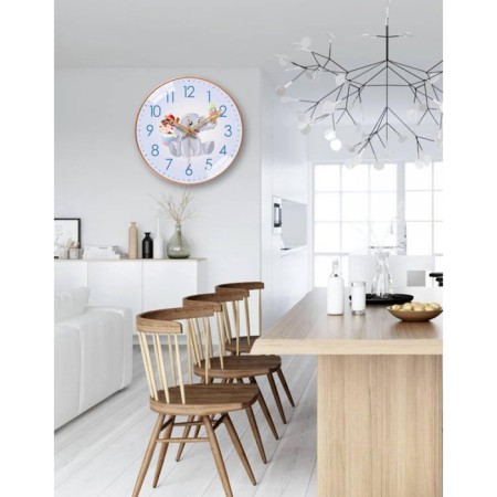 Children's wall clock "Elephant", smooth move, d-30 cm-1