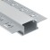 Aluminum profile of hidden installation LED Strip Alm011S-2M, 200x6.1x1.4 cm, silver color