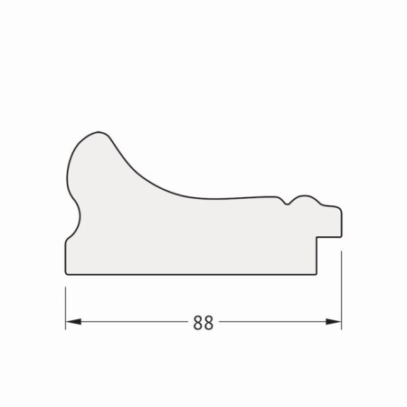 Mirror in the baguette frame, chameleon 88 mm, 66.6x66.6 cm-3