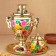 Set "Flowers in Gold", Acramus, 3 objects, a samovar 3 l, a teapot 0.7 l, tray
