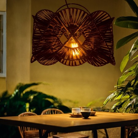 Ceiling Lamp from Rotan "Infinity" 1x120W, E27, 40x40x25 cm, black