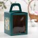 Easter box with the window "XV turquoise", 15 x 15 x 18 cm