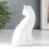 Polystone souvenir "White cat with golden ears" 4x6.5x10.7 cm